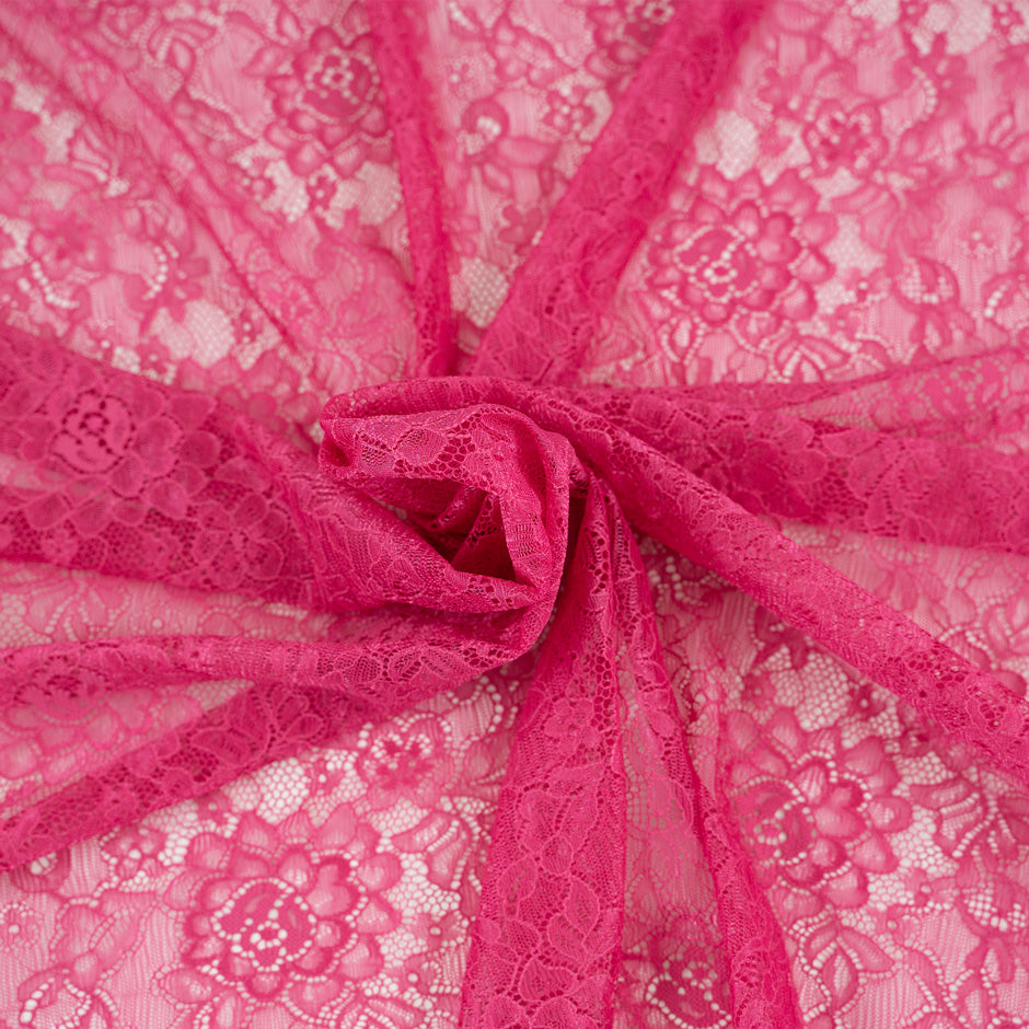 fuchsia polyester lace