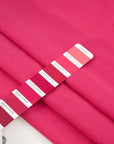 Soft and comfort silk crepe fabric in fuchsia. High quality deadstock fabric