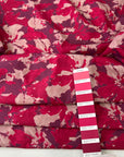 Pink And Purple Cotton Popeline With An Abstract Print