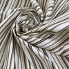Creamy beige and black striped cotton gabardine Creamy beige and black striped cotton gabardine