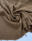 Beige and brown herringbone wool