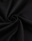Black soft virgin wool blend coat weight. High quality deadstock fabric.