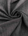 Black medium-weight cotton denim and non-stretch. Perfect for jackets. High-quality deadstock collected in Stock from a Maison de Couture in Italy.