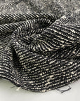Tweed boucle cotton polyester black and white