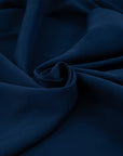 Soft and heavy blue cotton and silk fabric. High-quality deadstock fabric collected in Stock from a Maison de Couture in Italy.