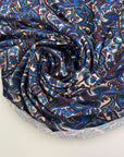 Multicolor printed cotton jersey cashmere pattern . Picked up in Stock from a Maison de Couture in Italy.