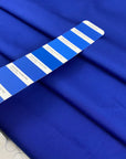 Pure cotton poplin in bright blue, very soft and not transparent, ideal for shirts, dresses, and casual garments. High-quality deadstock collected in Stock from a Maison de Couture in Italy.