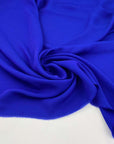 Viscose-silk blend georgette falling blue. High-quality fabric deadstock