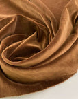 Soft brown cotton velvet. High quality deadstock fabric.