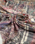 Multicolor viscose and polyester soft and warm jersey in beautiful cashmere design. High-quality deadstock fabric collected in Stock from a Maison de Couture in Italy.