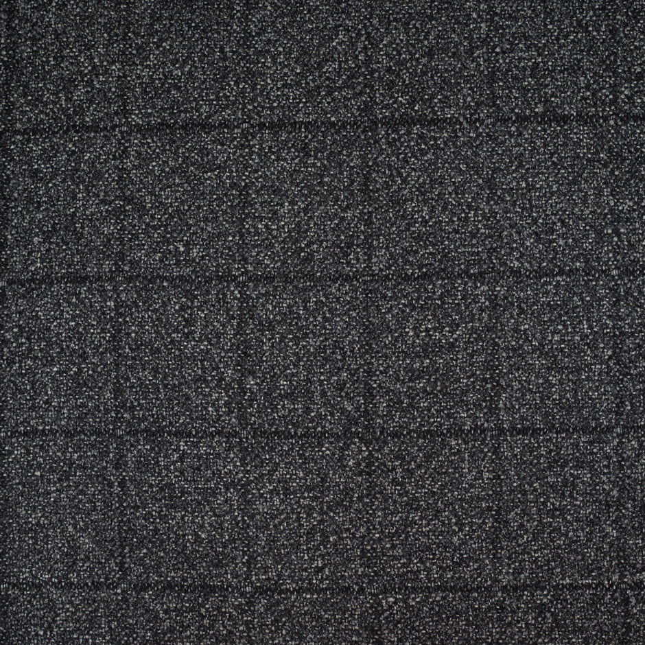 Mixed melange squared wool and nylon fabric. It is heavy and structured. High-quality deadstock fabric collected in Stock from a Maison de Couture in Italy.