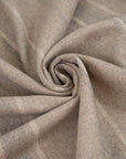 Wool beige striped jacket weight. The fabric is heavy and structured. High-quality deadstock fabric collected in Stock from a Maison de Couture in Italy.