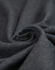 Dark gray colored heavy and falling cotton flannel. High-quality deadstock fabric collected in Stock from a Maison de Couture in Italy.