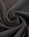 Dark gray soft and stretchy ribbed knit fabric. High quality deadstock fabric.