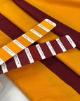 Jersey Pique Orange Burgundy