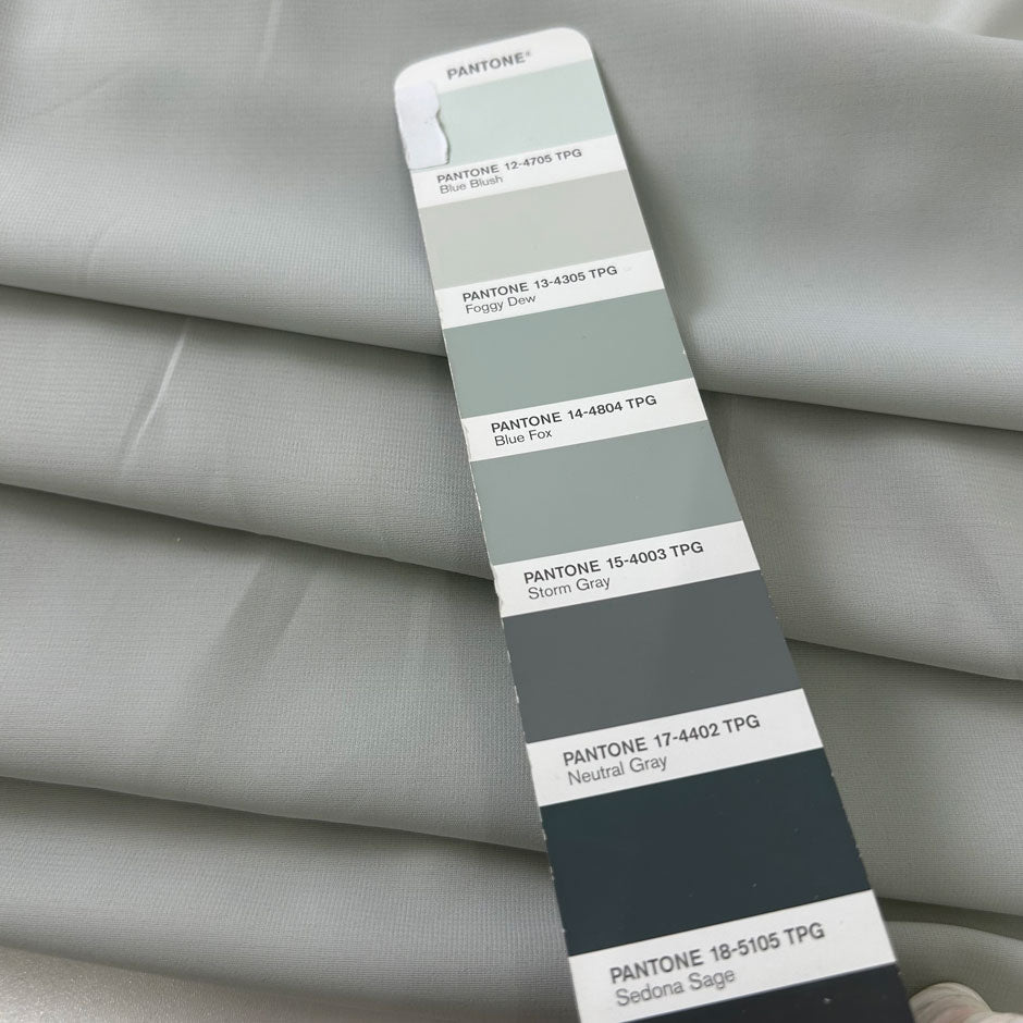 Light Gray Polyester Crepe De Chine