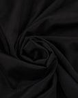 Silk crepe de chine and acetate black and falling fabric. High quality deadstock.