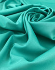 Polyester cady with ottoman texture in aqua green, structured and elegant. Ideal for dresses jackets and tailored pieces. High-quality deadstock collected in Stock from a Maison de Couture in Italy.