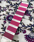 Pure silk crêpe de chine with a white ground and floral design in the shades of festival fuchsia, blue, and green. Very soft and flowy, not transparent. Ideal for dresses, skirts, blouses, and shirting. High-quality deadstock collected in Stock from a Maison de Couture in Italy.