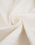 White soft jacquard matelasse. High quality deadstock fabric.