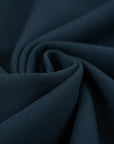 Heavy wool and viscose dark blue fabric. High-quality deadstock fabric collected in Stock from a Maison de Couture in Italy.