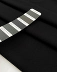 Black Elasticized Wool Cady