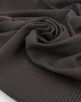 Blue base with brown wires wool and cotton blend. High-quality deadstock fabric collected in Stock from a Maison de Couture in Italy.