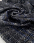 Square Heavy Blue Mohair Wool