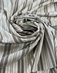 Brown And Beige Striped Silk