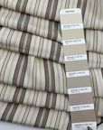 Brown And Beige Striped Silk
