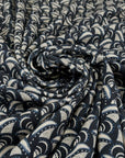 Blue And Gray Punto Milano Jersey With A Geometric Pattern