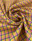 Multicolor Yarn-Dyed Checked Virgin Wool