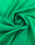 Green Silk Crepe De Chine