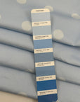 Light Blue Gabardine With Polka Dots