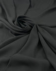 Black Viscose And Acetate Crepe Cady