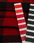 Checked Red Wool Coat