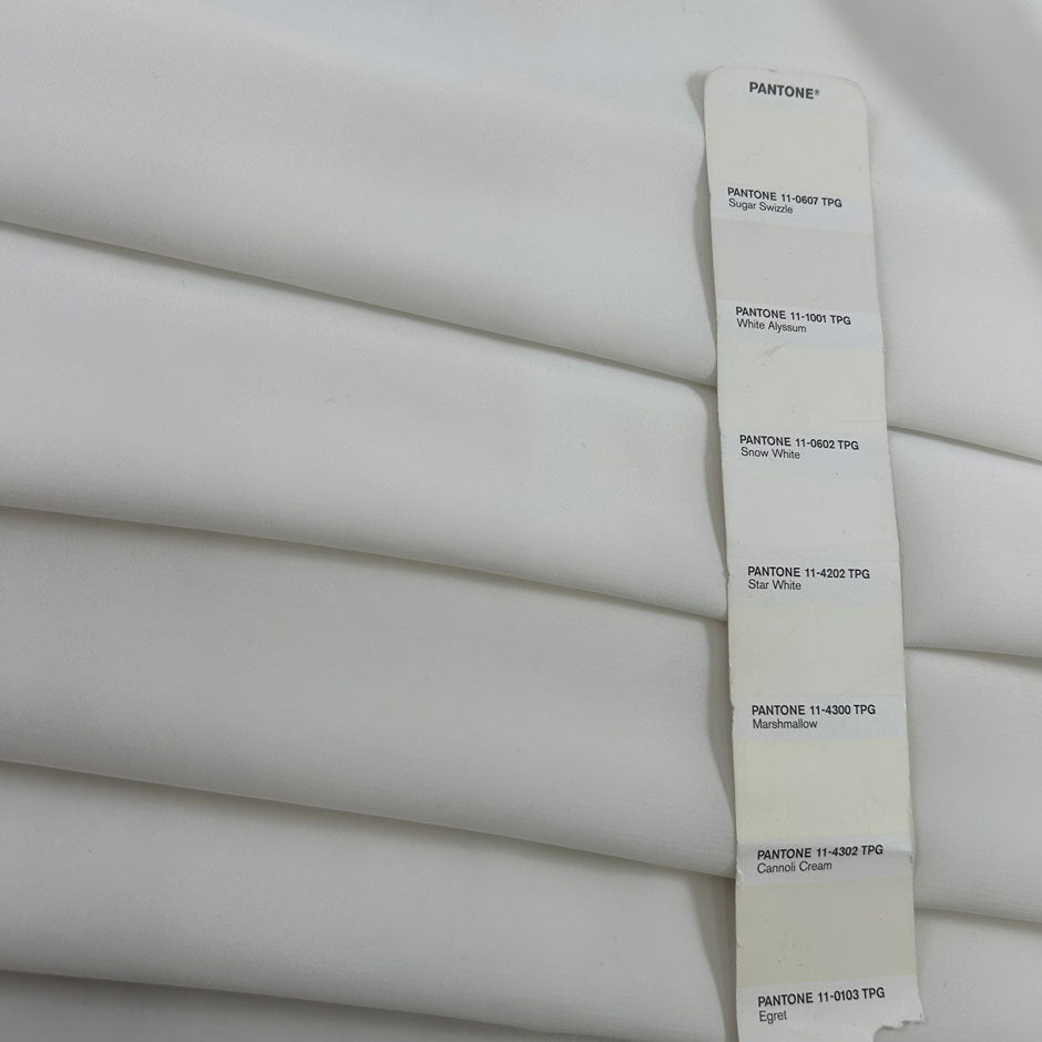 White Polyester Crepe De Chine