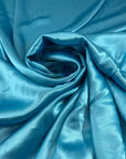 Turquoise Shiny Viscose Satin