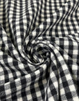 Black And White Vichy Checked Wool