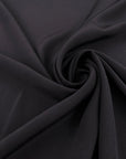 Black Fluid Silk Crepe De Chine