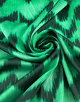 Green Printed Polyester Twill
