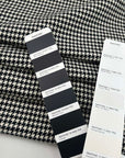 White And Black Houndstooth Wool