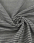 White And Black Houndstooth Wool