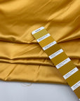 Yellow Pure Silk Sateen Douchesse