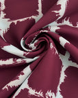 Bordeaux And Light Blue Polyester Duchesse