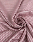 Red And White Striped Silk Fabric
