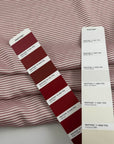 Red And White Striped Silk Fabric