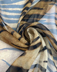 Animalier Printed Pure Silk Chiffon