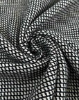 Black And White Wool Blend Houndstooth
