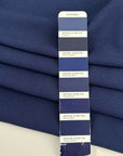 Blue Cotton And Wool Crepe